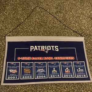 New England Patriots Super Bowl Champions Banner